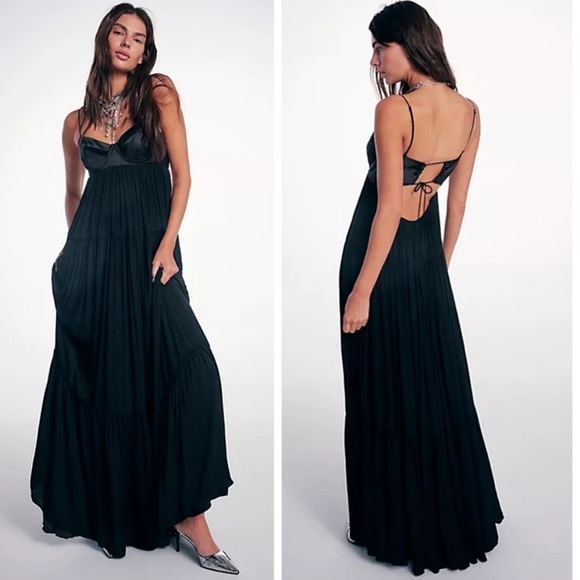 Free People Dresses & Skirts - New! Free People Freya Black Maxi Dress 🖤 Medium
